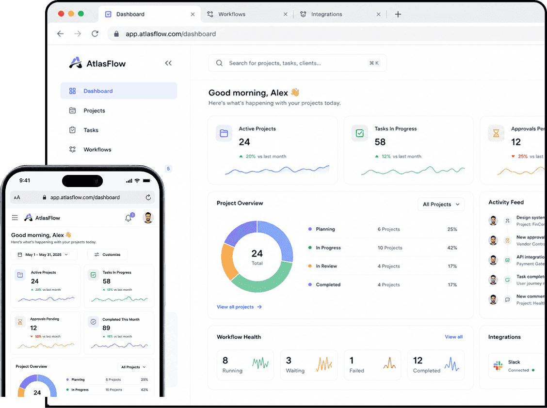 Custom web application on mobile and laptop