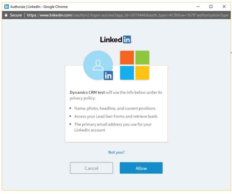 Authorize LinkedIn