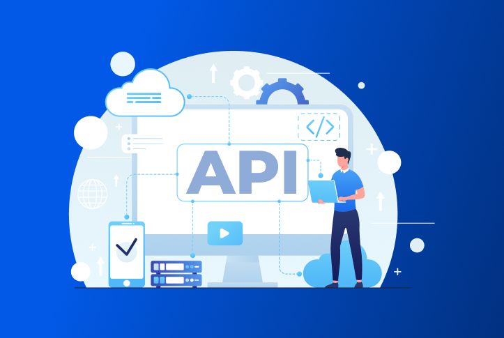 API development lifecycle with connected systems and secure data flow 