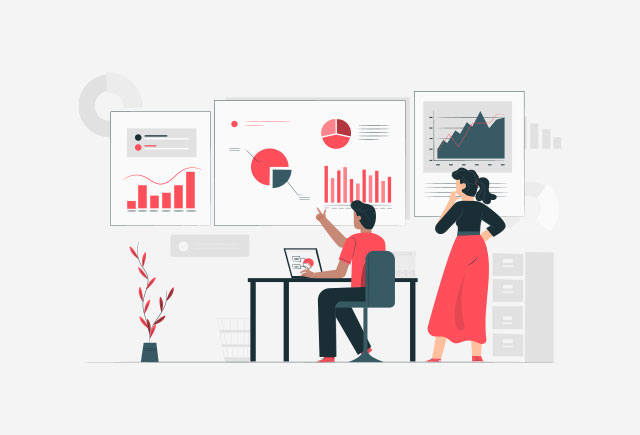 Two people discussing Data Analytics as a Service