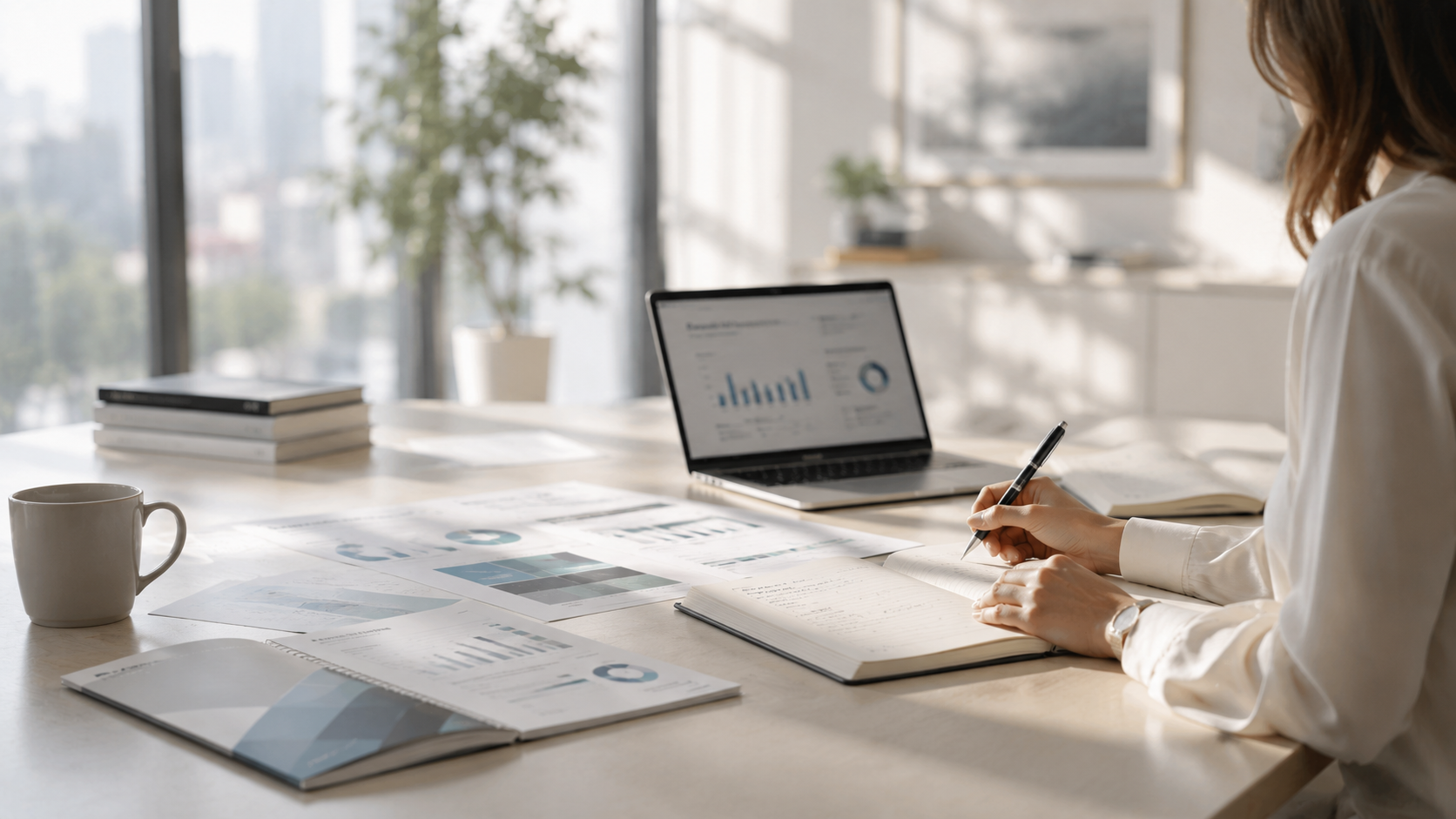 Finance team transforming Excel analysis into executive-ready presentation charts
